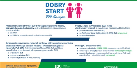 Dobry Start - 300 zł. na wyprawkę szkolną