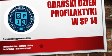 II miejsce w konkursie - Gdański Tydzień Profilaktyki w SP14