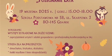 SP58 zaprasza na festyn Pożegnanie lata 